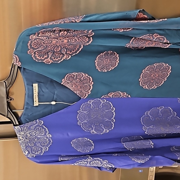 💕TRINA TURK💕 Tanaya Caftan Majestic Medallions Clip Jacquard XS *MISSING BELT* - Picture 8 of 13